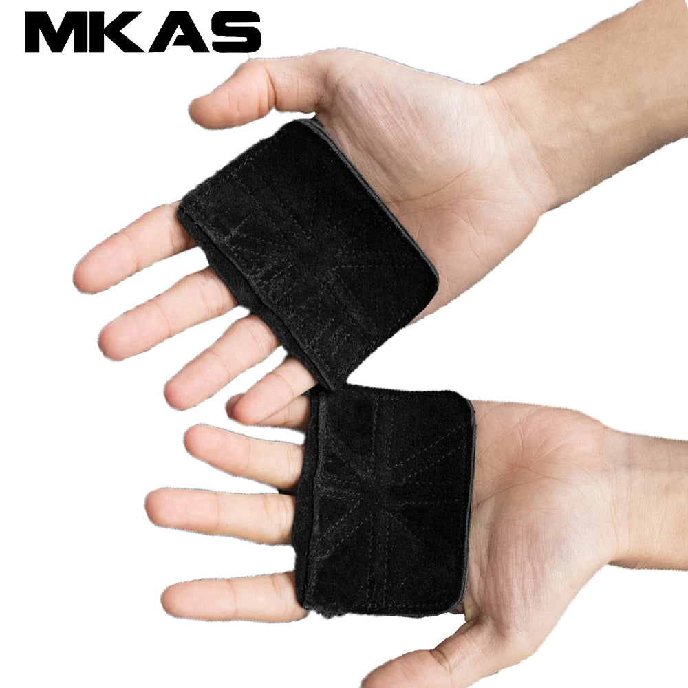 Leather Weight Lifting Training Gloves Palm Protection Women Men Fitness Sports Gymnastics Grips Pull Ups Weightlifting Workout