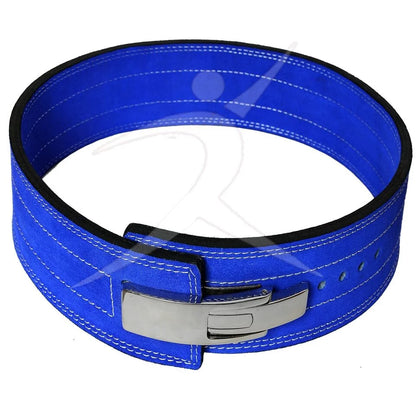 ™ Weight Power Lifting Leather Lever Pro Belt Gym Training Blue Xtra Small